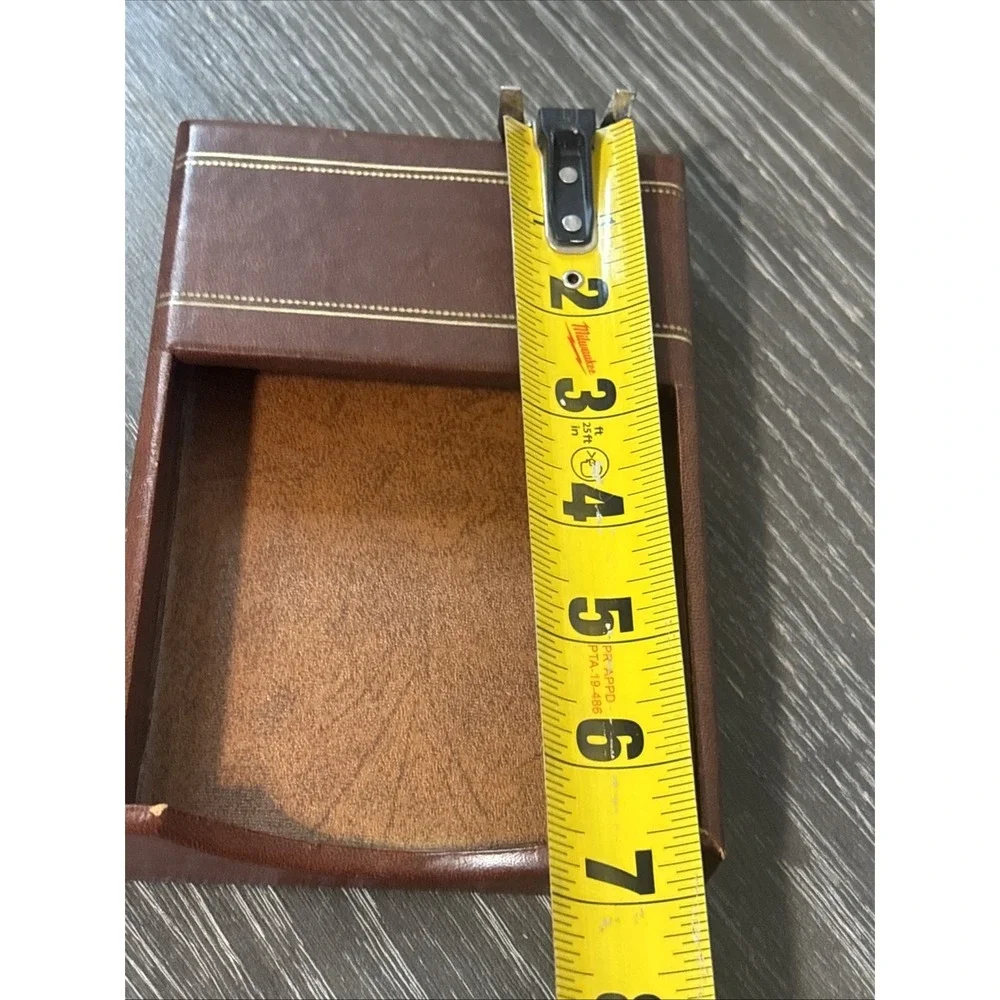Vintage Qualiton Leather Desk Organizer Tray